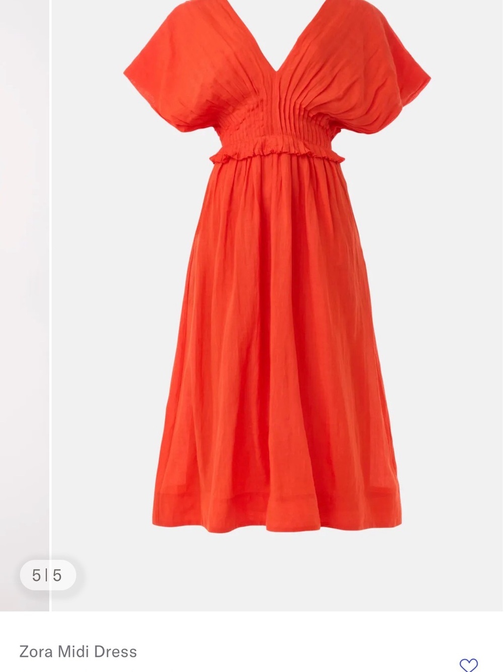 SEA New York Midi Dress - Vibrant Red
